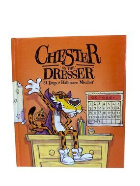 Chester on the Dresser Hardcover Book 31 Days of Halloween Mischief Hardcover
